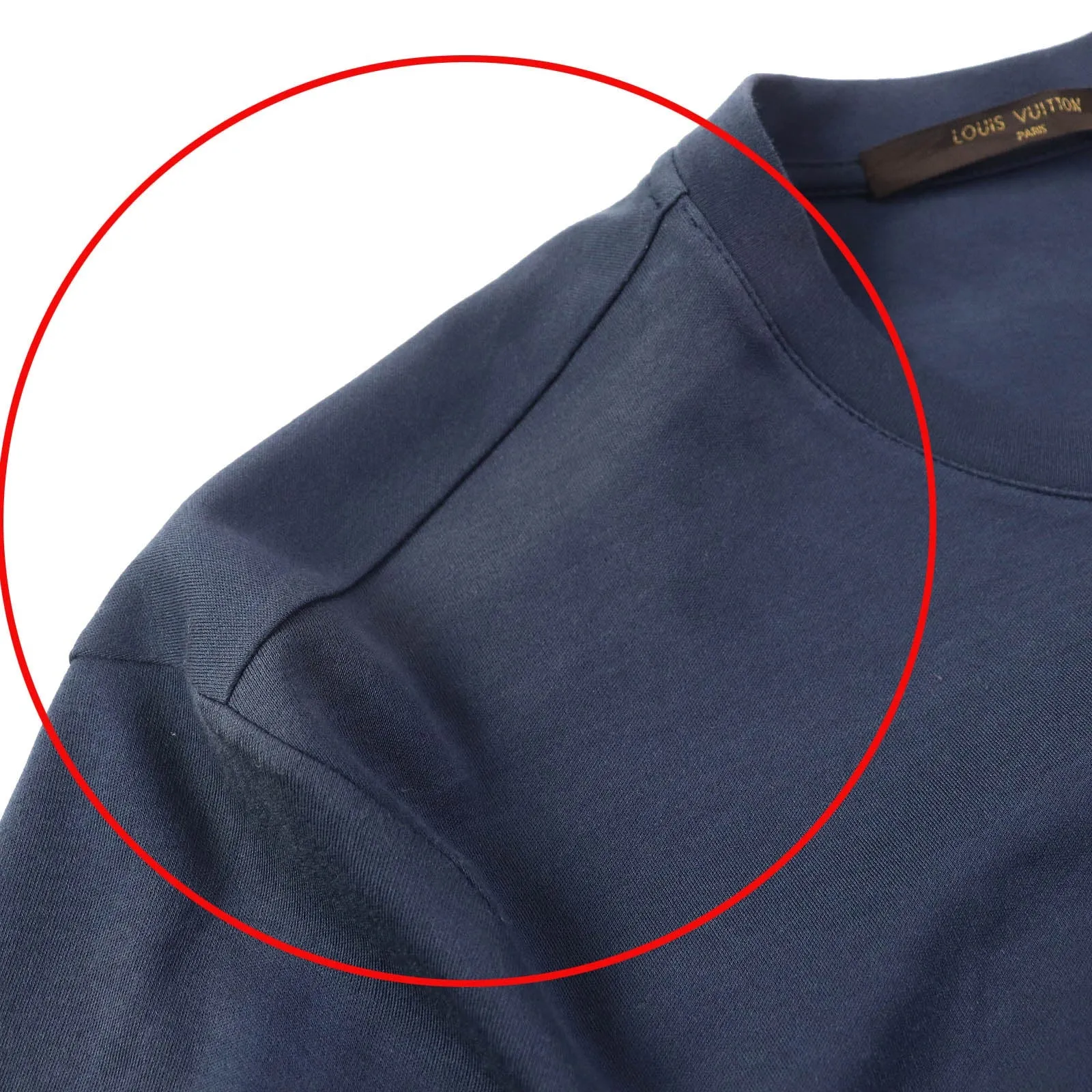 LOUIS VUITTON Short sleeve T-shirt cotton Navy XS