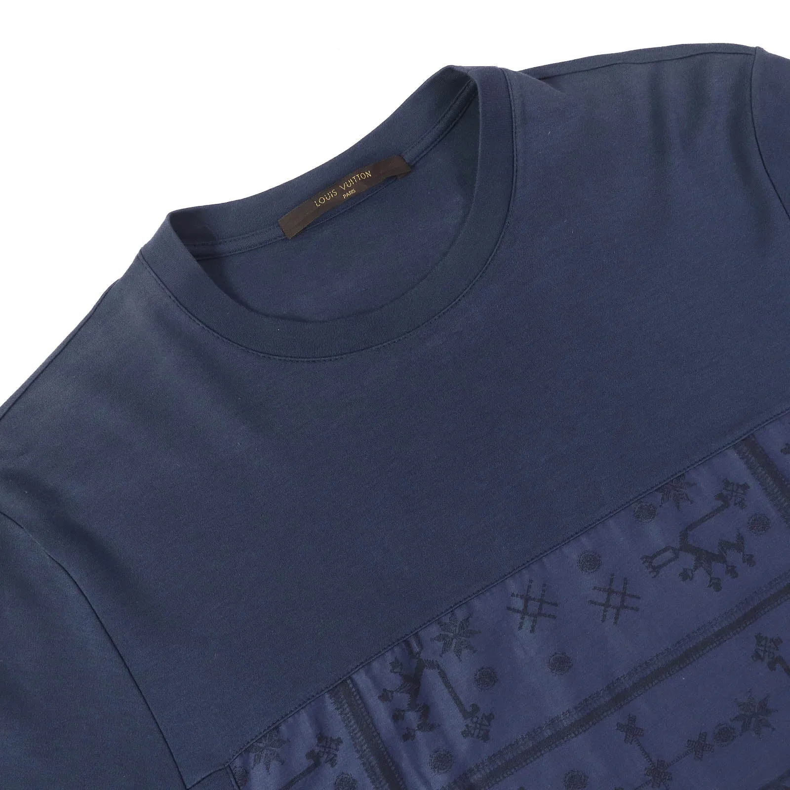 LOUIS VUITTON Short sleeve T-shirt cotton Navy XS