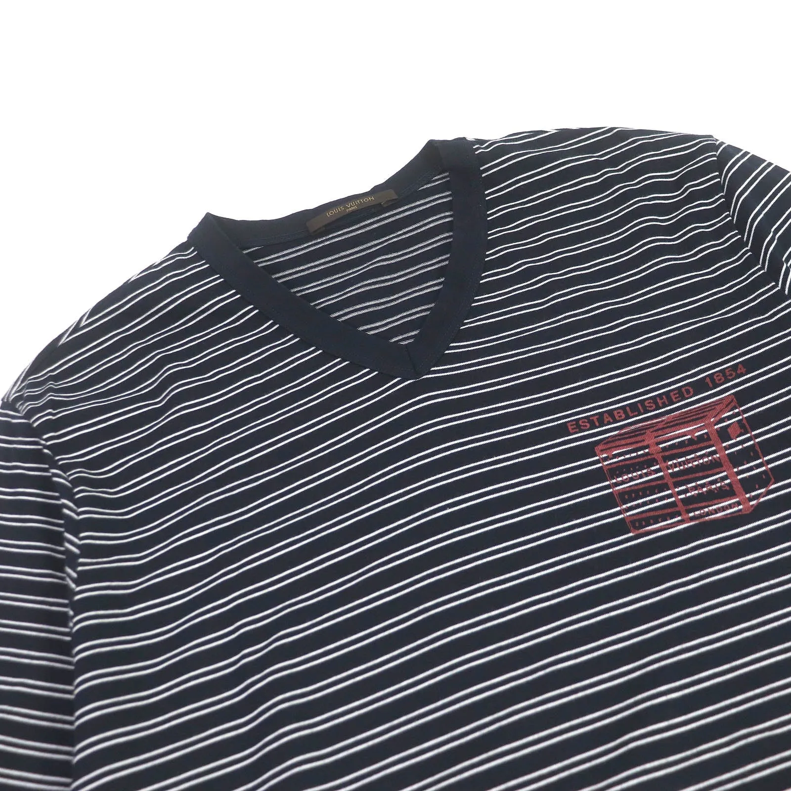 LOUIS VUITTON Short sleeve T-shirt Main: 100% cotton Navy mens L Used