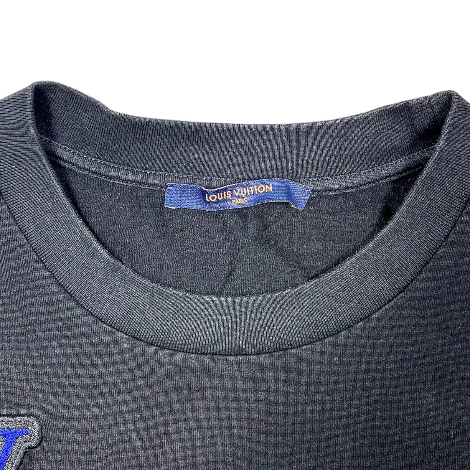 Louis Vuitton x NBA Multi Patch Logo Short Sleeve Tee Shirt Black Pre-Owned