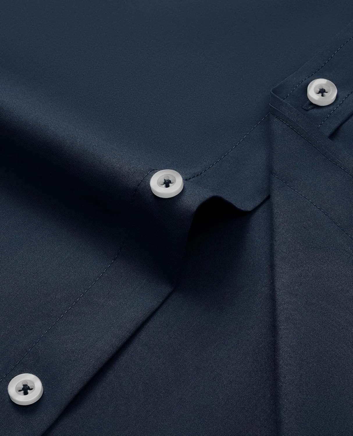 Mens Dress Shirts Wrinkle Free Dress Shirts for Men Long Sleeve Button Down Shirts Banded Collar Shirts