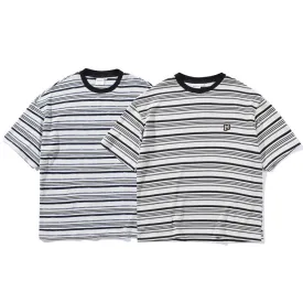 Men's Striped Loose Artistic Youth Fresh T-shirt