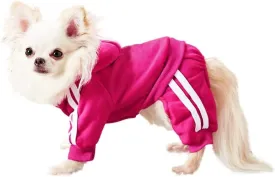 MeowWow Extra Small Puppy Outfits, XXS Dog Hoodie, Girl Puppy Shirt, Striped 4 Legs Dogs Sweatshirt