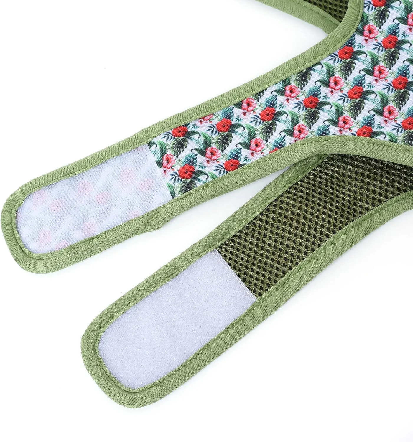Mile High Life Dog Harness, Air Mesh Floral Vest Harness for 20 lbs Small Dogs & Cats, Easy Get on Adjustable Easy Closures Both Neck and Chest(Wild Rose, S Chest 16"-18")