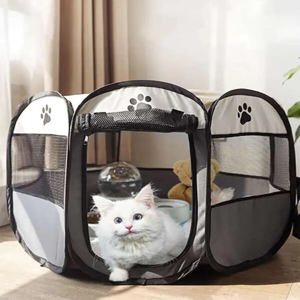Mile High Life | Foldable Dog Playpen | Portable Dog Crate w Removable Shade Cover | Dog Kennel Indoor/Outdoor w Carry Case | Pen Tent for Dog/Cat/Rabbit(Gray, Small (29"x29"x17"))