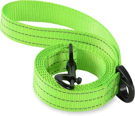 Mile High Life Heavy Duty Dog Leash for Large and Medium Dogs, Reflective Leash for Night Safety, Strong and Durable Leashes for Walking and Training (4FT x 1''Wide, Lime Green)
