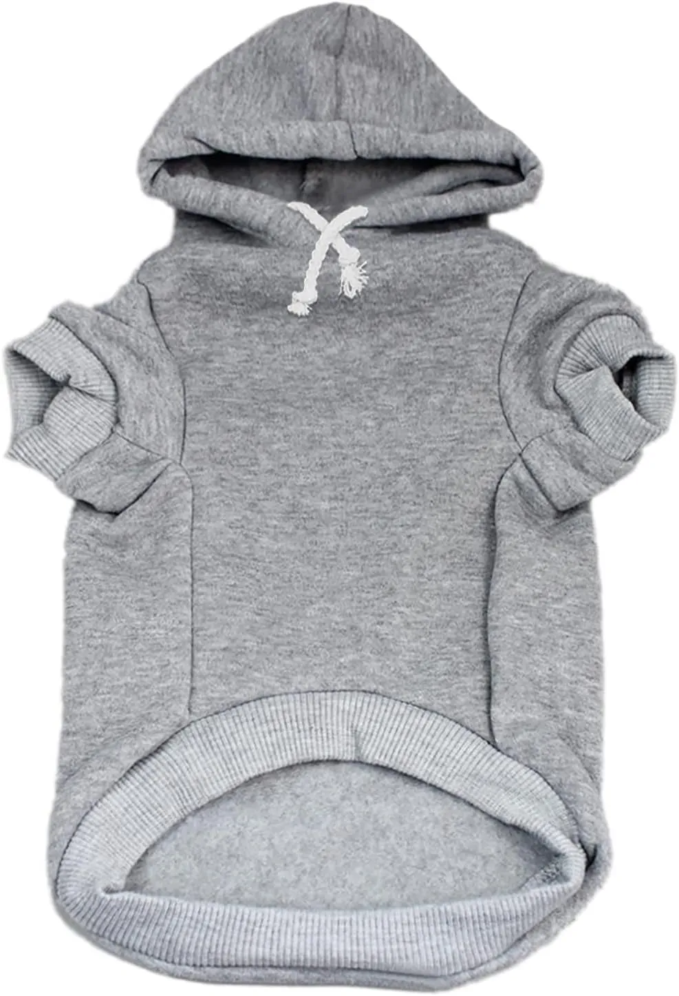 My Mom Said Yes! Wedding Engagement Announcement Dog Hoodie Fleece Lined Pullover Sweatshirt with Leash Hole (Grey, Medium 651)