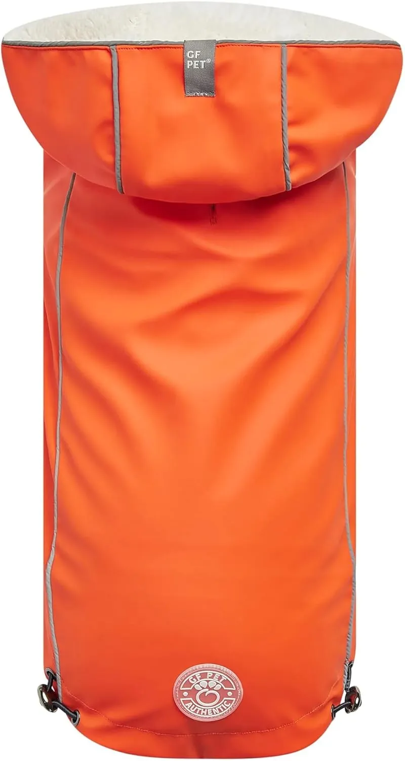 Raincoat for Dogs | Insulated & Reflective Waterproof Dog Rain Coat Jacket with Adjustable Hood, Neck, Chest | Comfortable & Easy-On Dog Rain Coats for Pets - Orange - Large