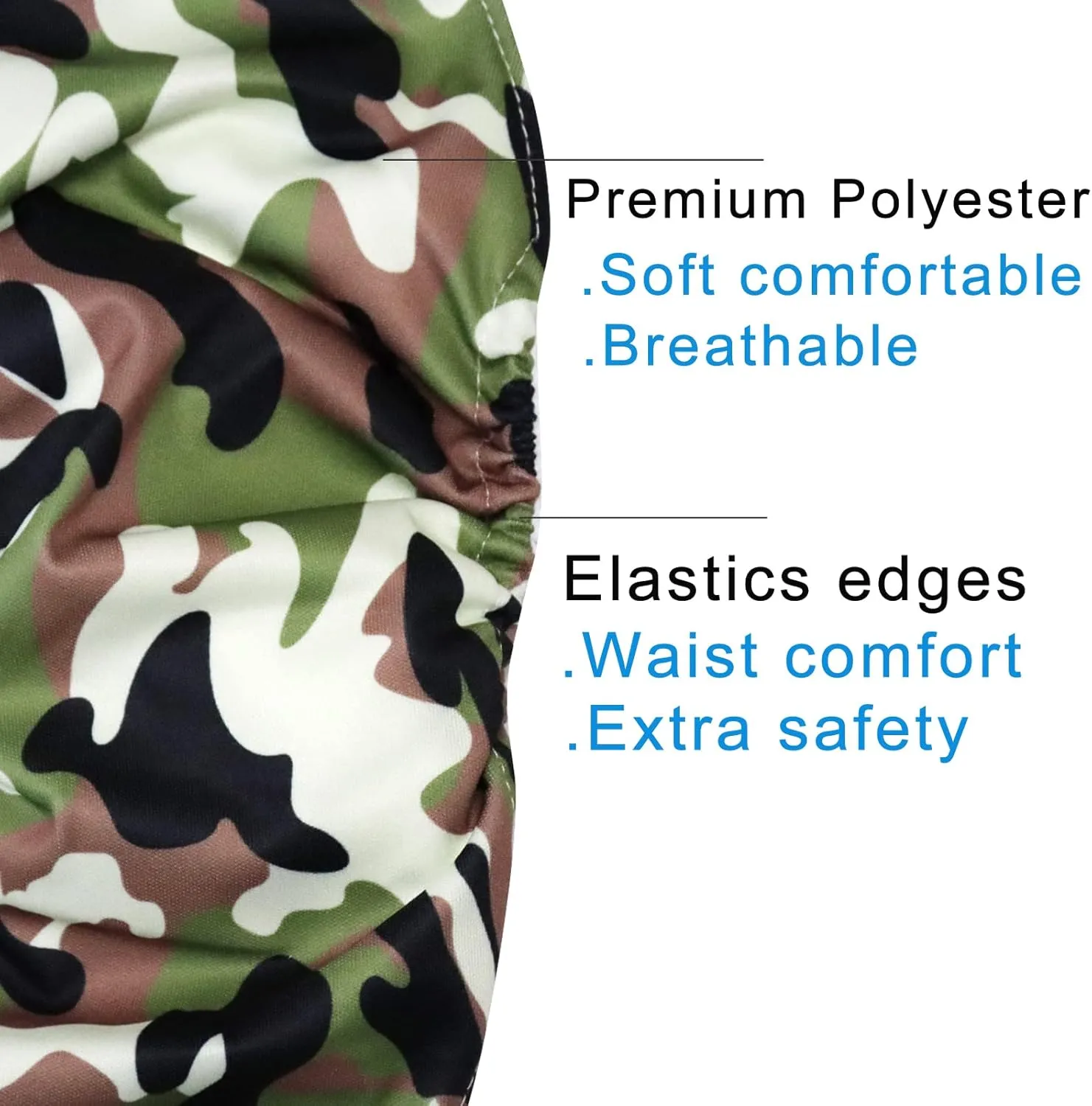Reusable Belly Bands for Small Dogs,3 Pack Premium Washable Dog Diapers Male Puppy Nappies Wrap Camo,XS