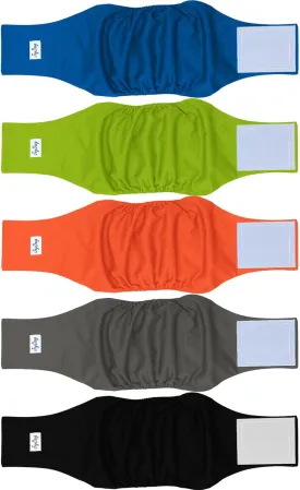 Reusable Dog Belly Bands for Male Dogs Diapers,5 Pack Premium Washable Dog Diapers Male Doggie Nappies Wrap,XL