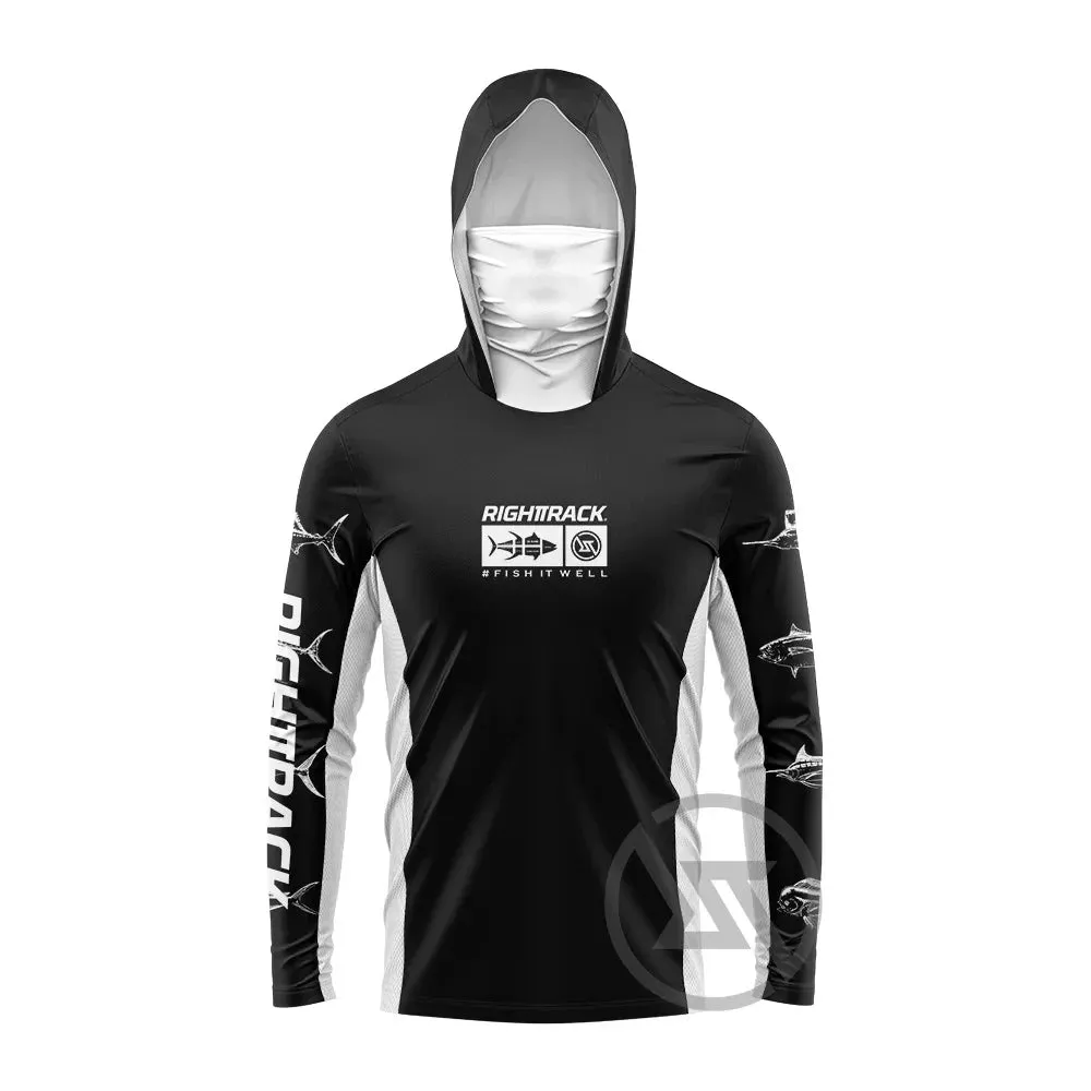 RightTrack Mask Fishing Hoodies: Ultimate Sun Protection for Anglers UPF50 