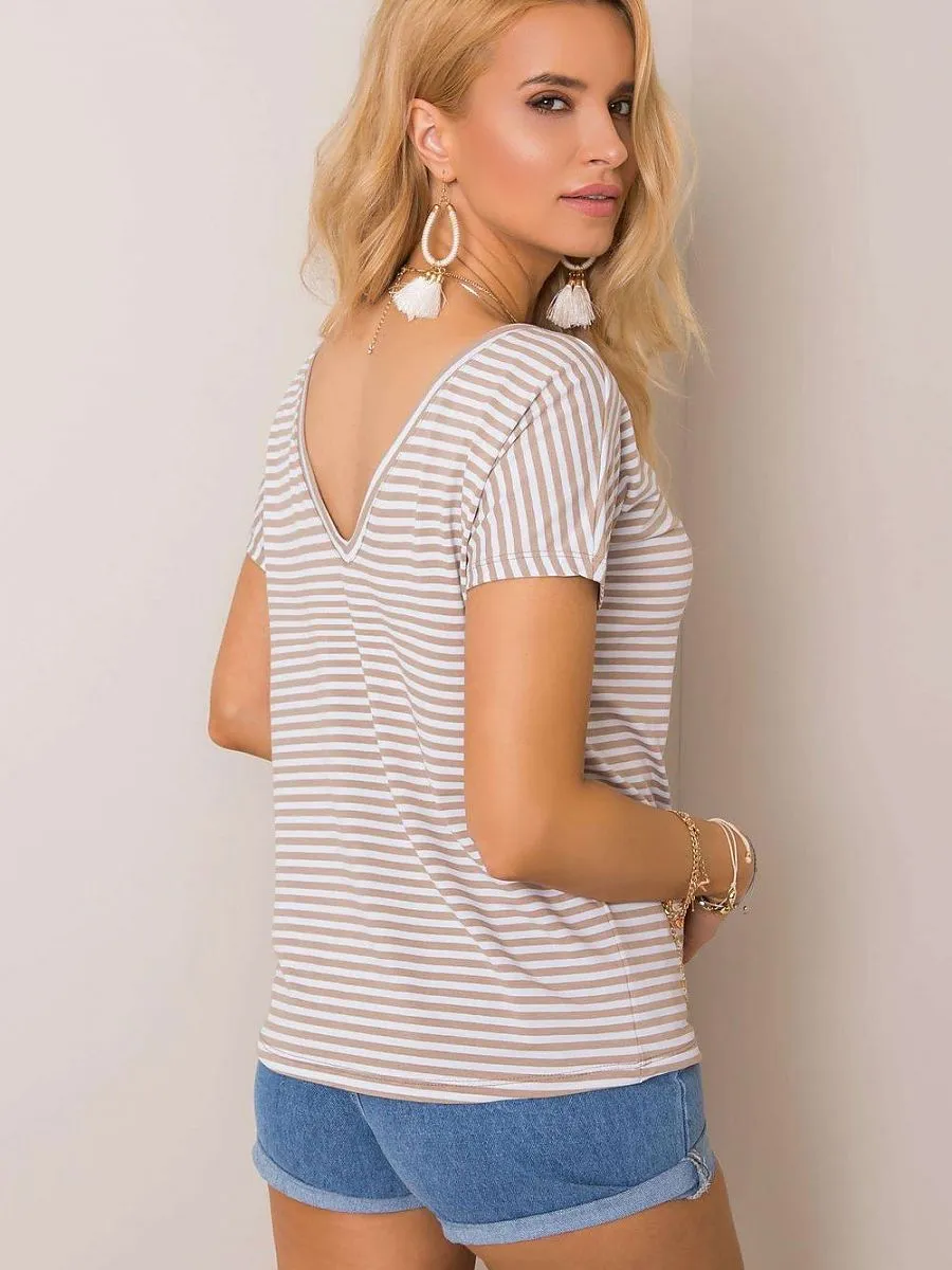 Rue Paris WMN Bge Striped T-Shirt