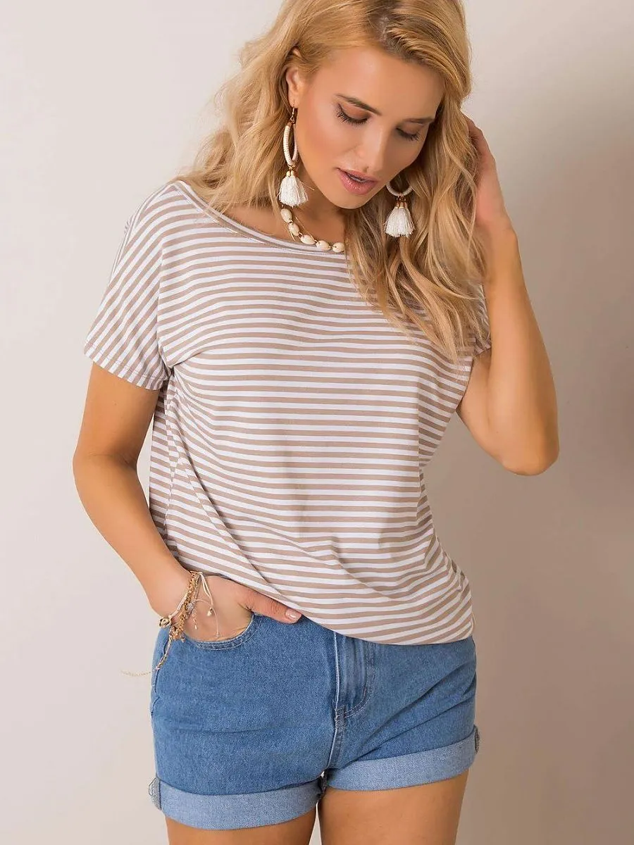Rue Paris WMN Bge Striped T-Shirt