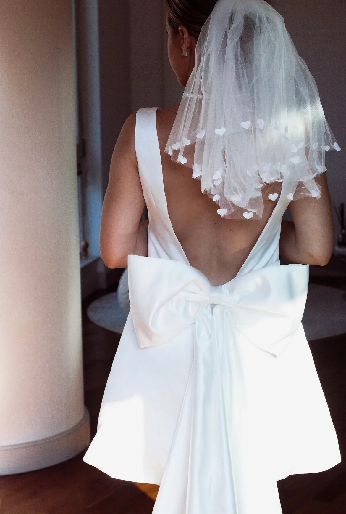 Sample Bow Mini Wedding Dress
