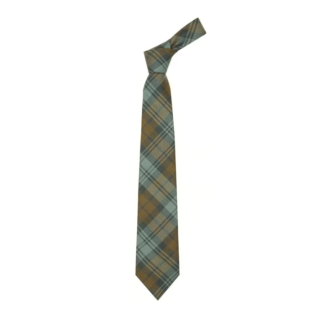 Scottish Neck Tie Tartan Black Watch Weathered