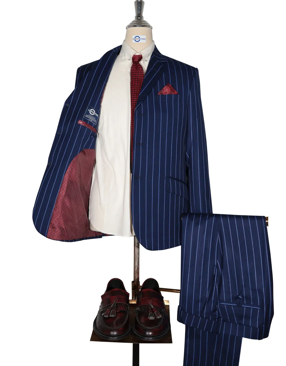 Stripe Suit - Blue and Sky Blue Stripe Suit