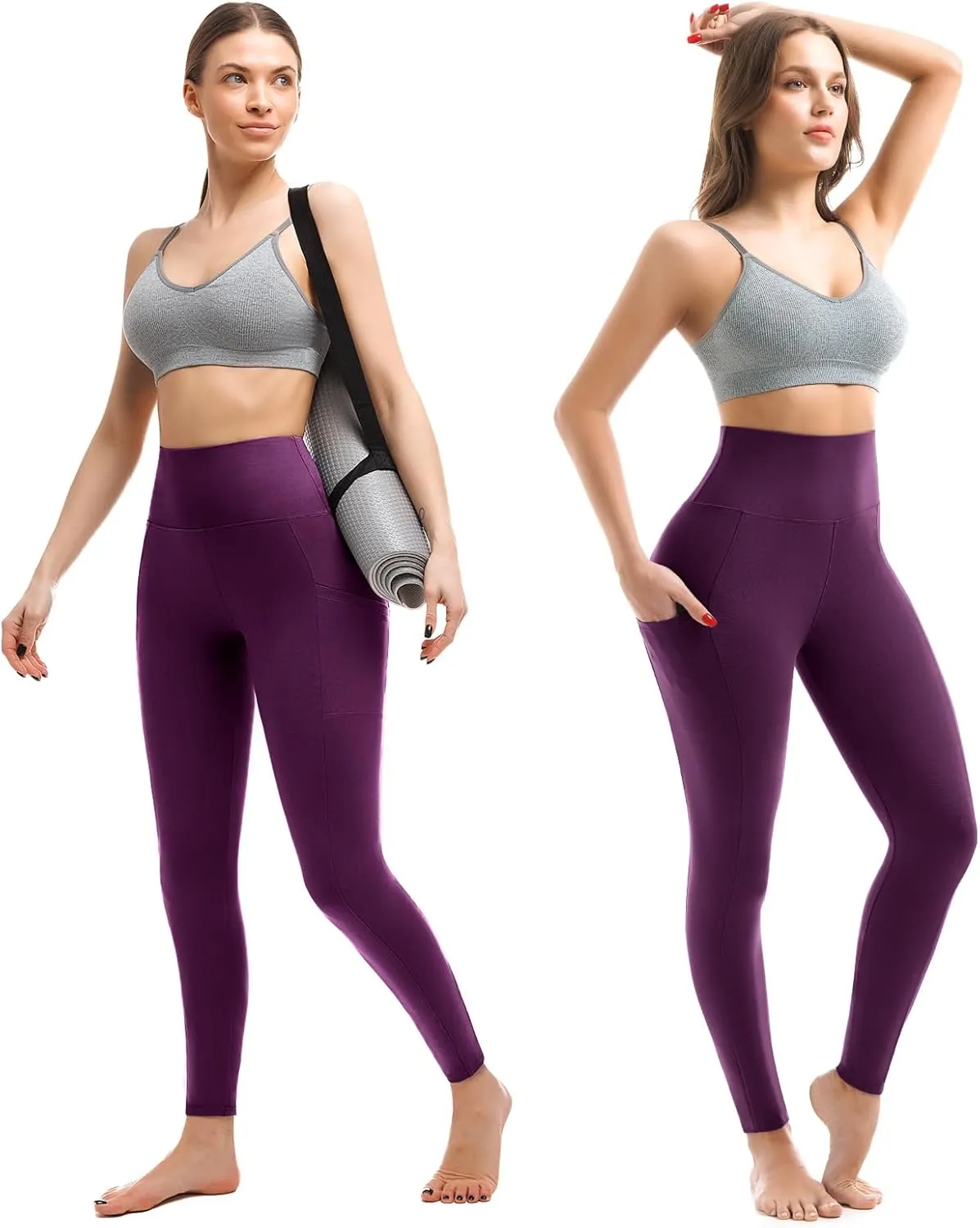 Walifrey Leggings with Pockets for Women, High Waisted Buttery Soft Womens Leggings for Gym Yoga Workout