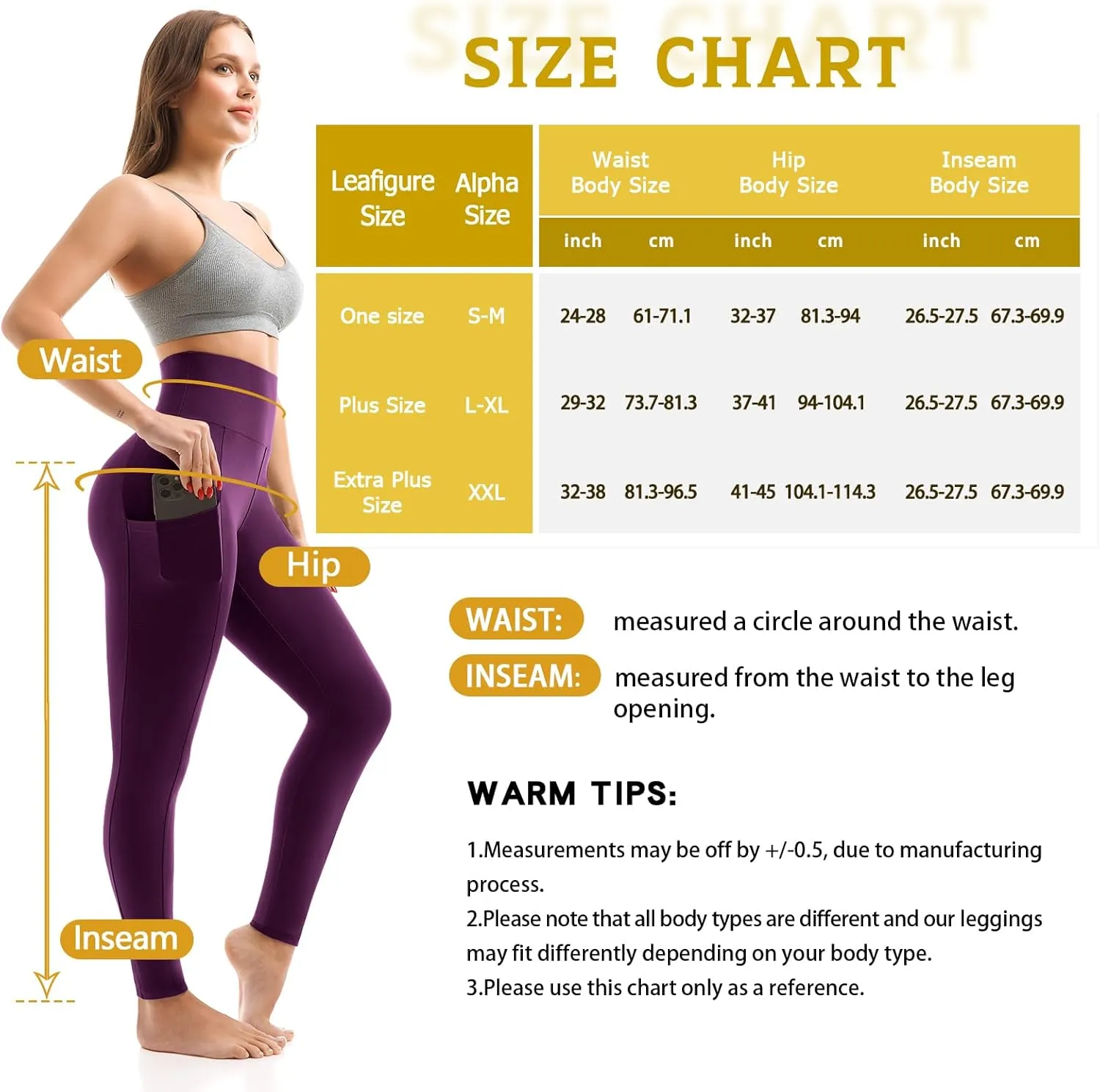 Walifrey Leggings with Pockets for Women, High Waisted Buttery Soft Womens Leggings for Gym Yoga Workout