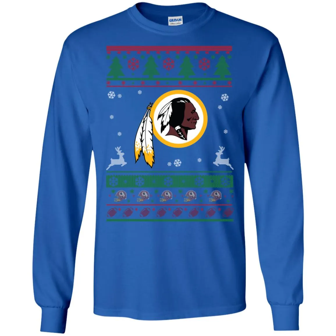 Washington Redskins Logo Football Teams Ugly Christmas Sweater Men Long SLeeve Shirt
