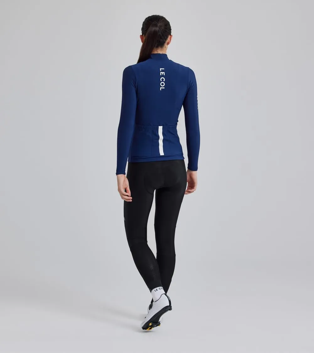 Womens Pro Aqua Zero Long Sleeve Jersey | Breathable Cycling Shirt | Rear Pockets, Water Resistant, Zip Closure
