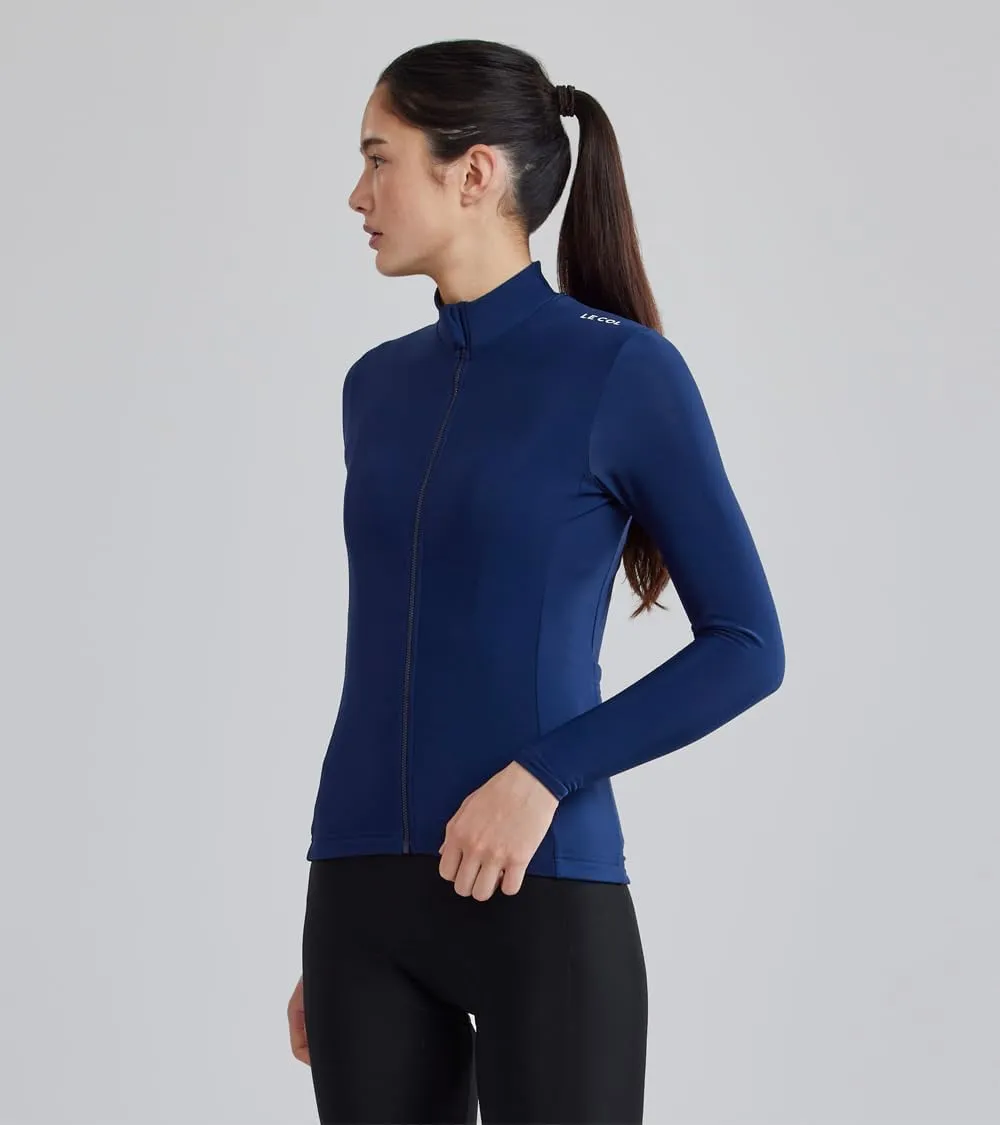 Womens Pro Aqua Zero Long Sleeve Jersey | Breathable Cycling Shirt | Rear Pockets, Water Resistant, Zip Closure