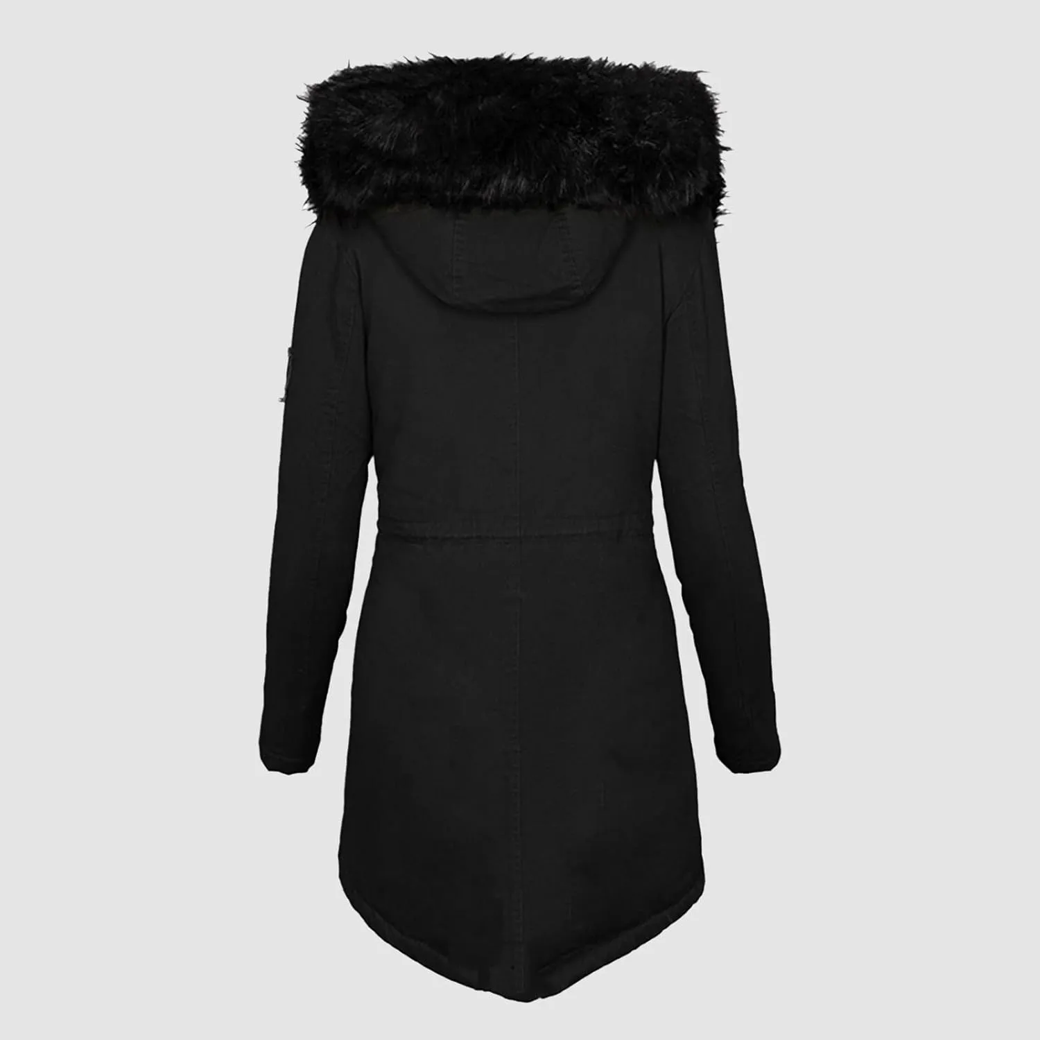 Womens Winter Coat with Fur Hood Warm Fleece Sherpa Lined Parkas Jacket Thickened Windproof Heavyweight Snow Jackets